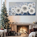 Wall Decor Living Room - Wall-Art for Living Room, Canvas Art/Pictures for Bedroom | Blue Dandelion 24X48 Inches Large Wall Art