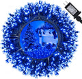 114Ft Christmas String Lights Outdoor, 300 LED Connectable with Timer, 8 Modes Christmas Tree Fairy Twinkle Lights for Garden, Wedding, Indoor Outdoor Xmas Blue Decorations