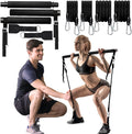 Adjustable Pilates Bar Kit with Resistance Bands,Portable Yoga Exercise Sticks&2 Sets Stackable Resistance Bands for Toning Muscle,Legs,Butt.Stretched Fusion Pilates Home Gym,Full Body Workout